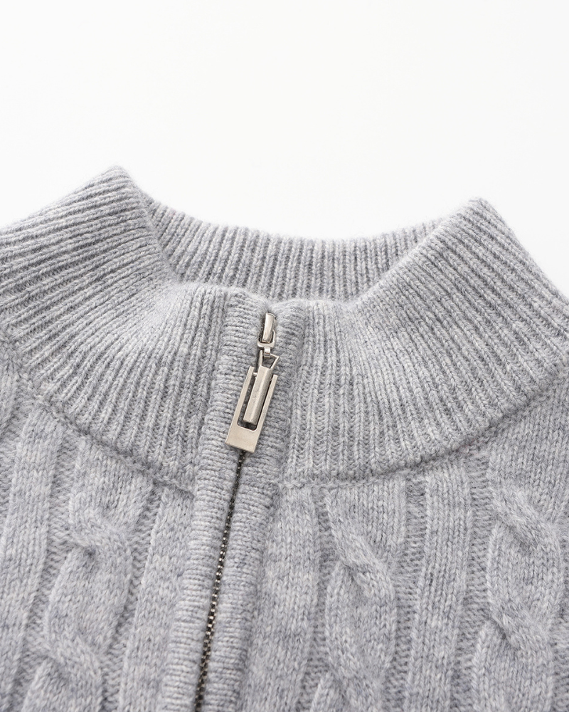 100% Cashmere Half-Zip Sweater