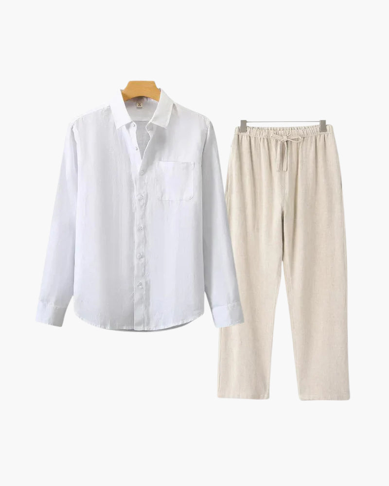 Conjunto de Linho Old Money (Manga Comprida)