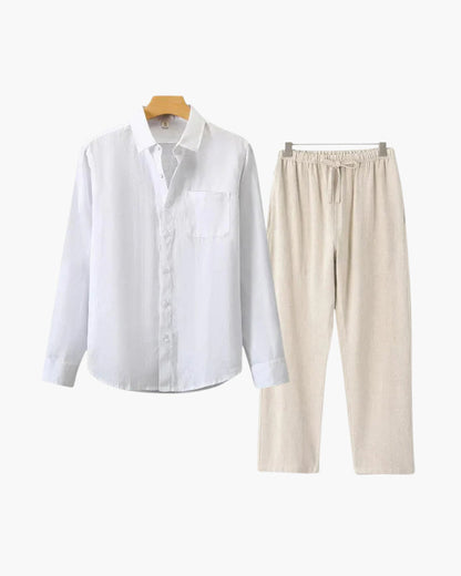 Conjunto de Linho Old Money (Manga Comprida)
