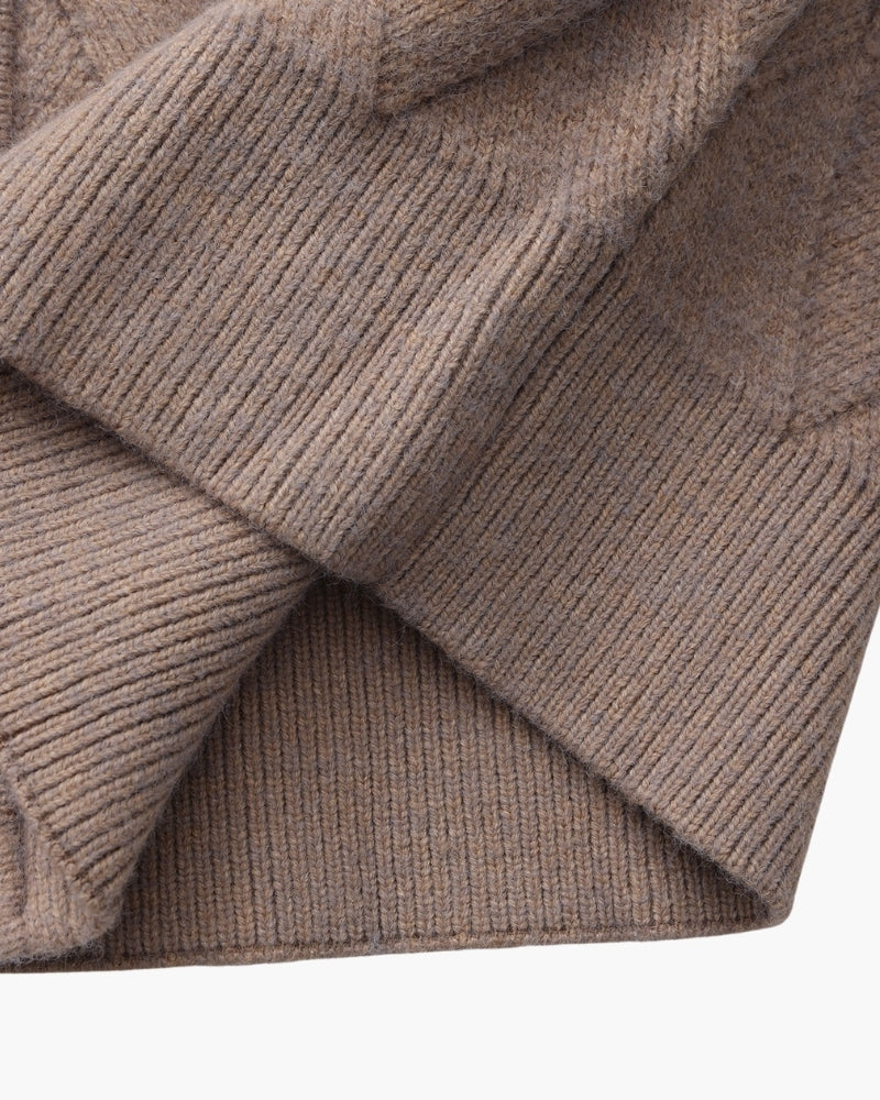 Heritage Diamond Knit Half-Zip Cardigan