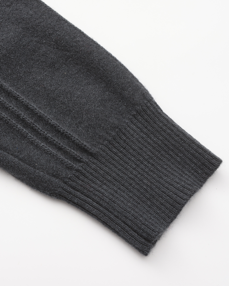 100% Cashmere Ribbed Half-Zip Jumper