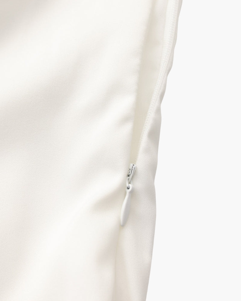 Midi Dress with Pearl Buttons and Ruffles