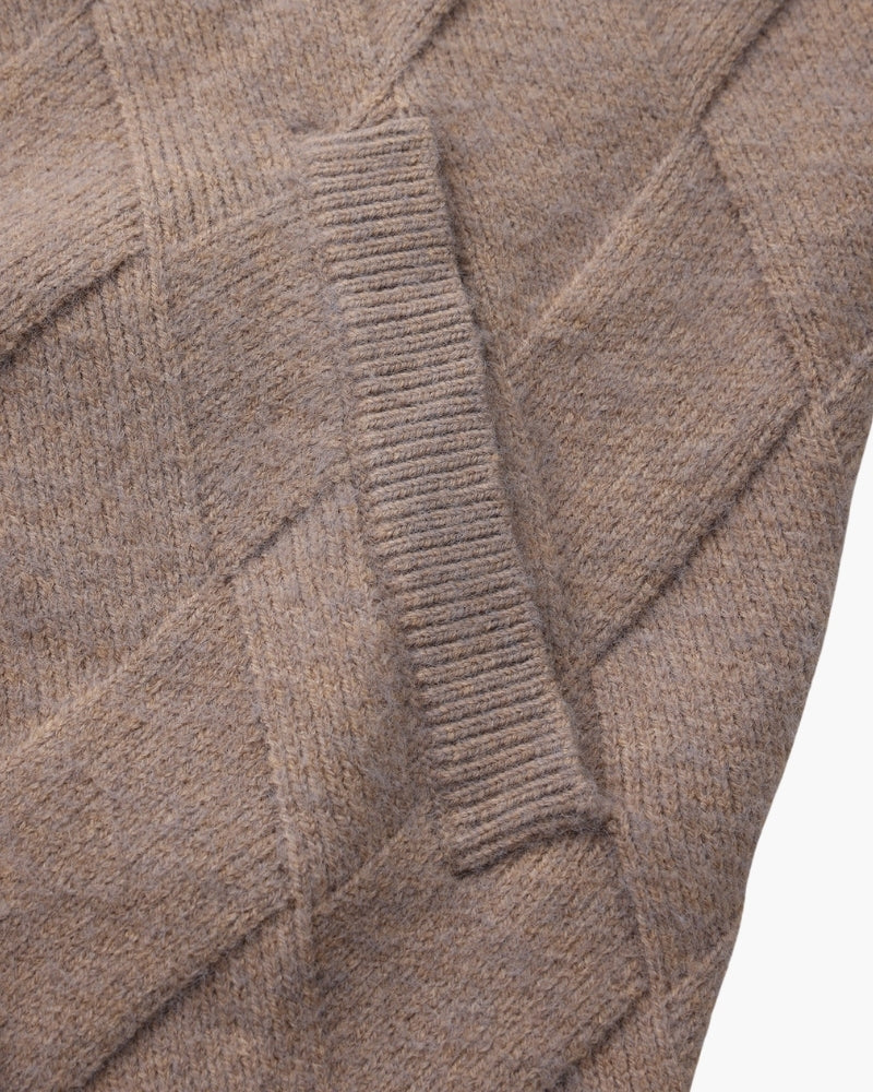 Heritage Diamond Knit Half-Zip Cardigan