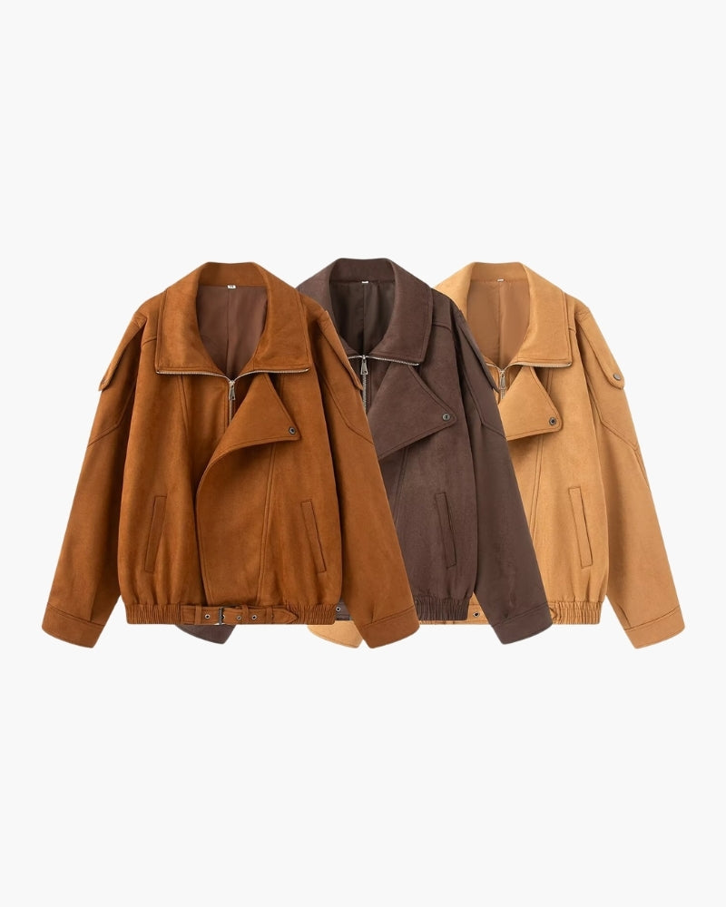 Vintage Suede Draped Jacket