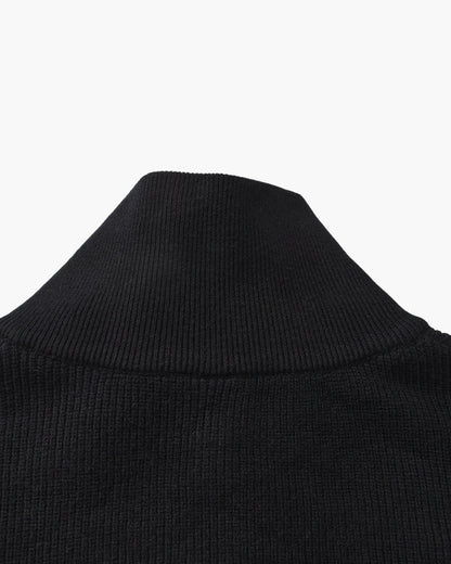 Pullover de Malha Refinado com Meio Fecho