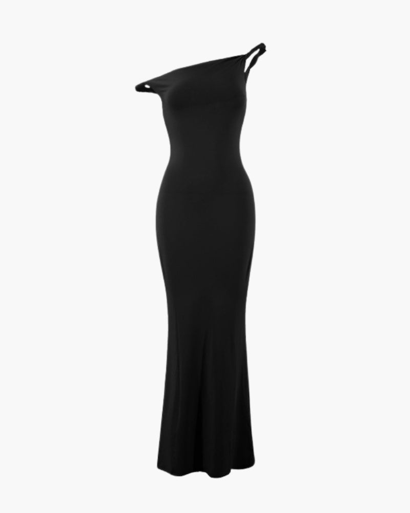 One-Shoulder Bodycon Maxi Dress