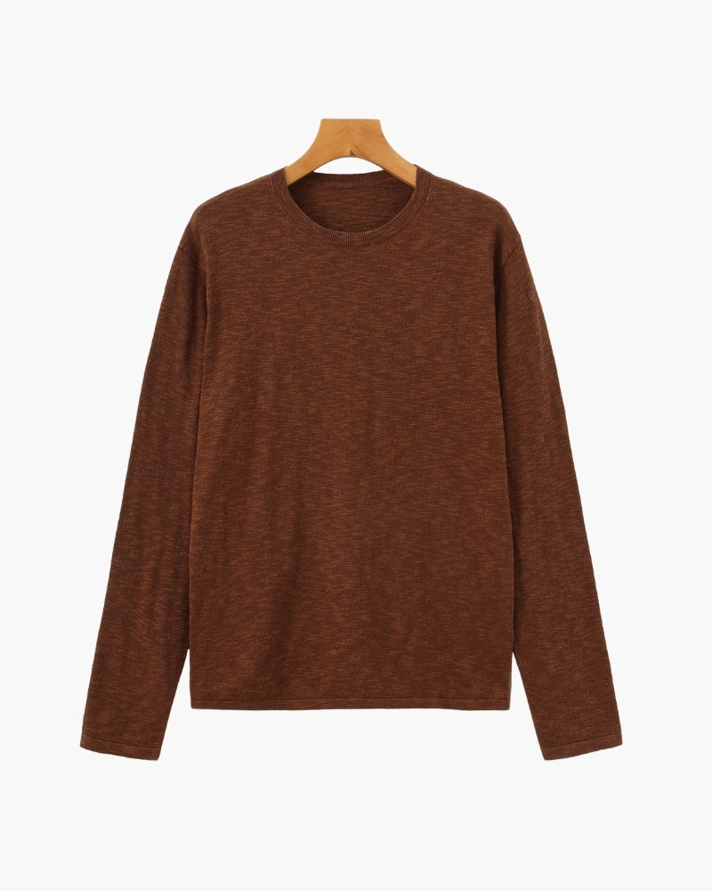 Essential Linen-Cotton Round-Neck Jumper