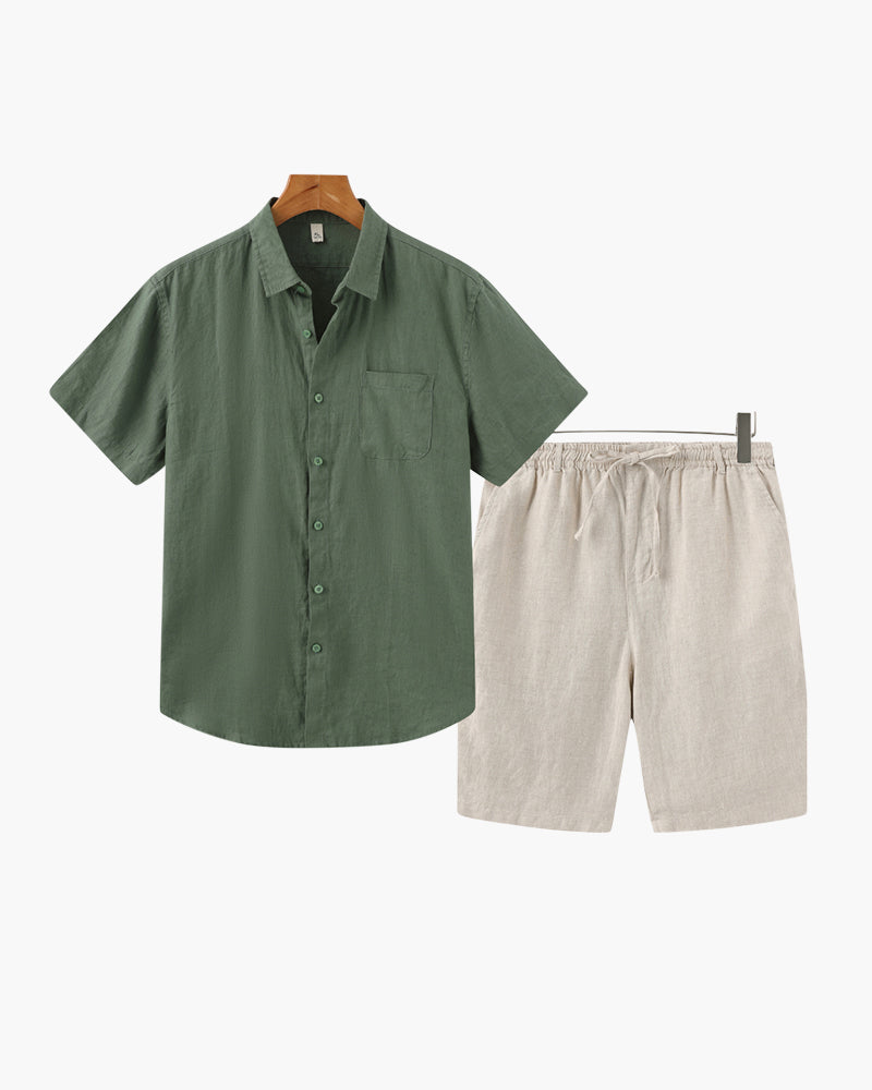 Conjunto Old Money em Linho (Shorts)