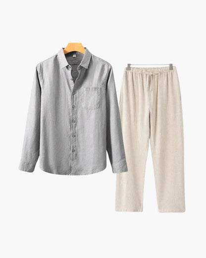 Conjunto de Linho Old Money (Manga Comprida)