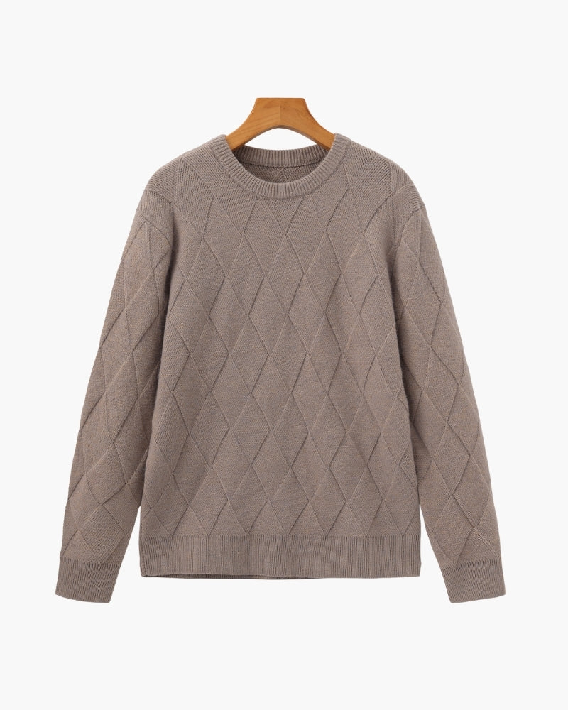 Crew Neck Diamond Knit Jumper
