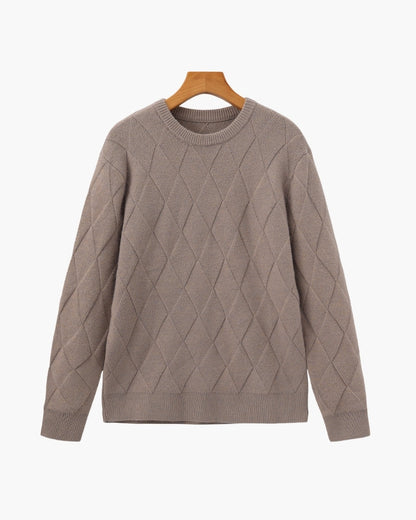 Camisola Gola Redonda Malha Losango