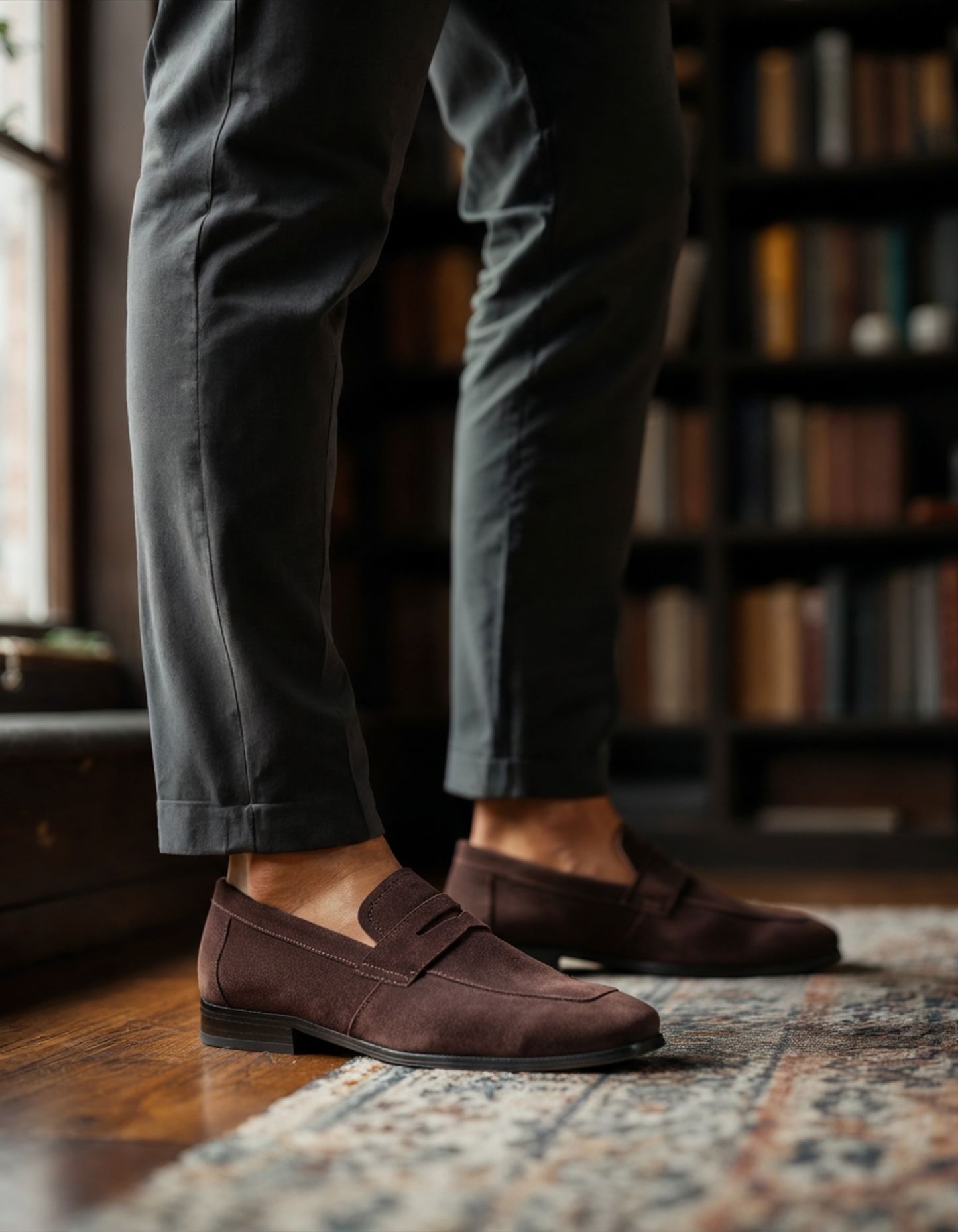 Mocassins Penny de camurça