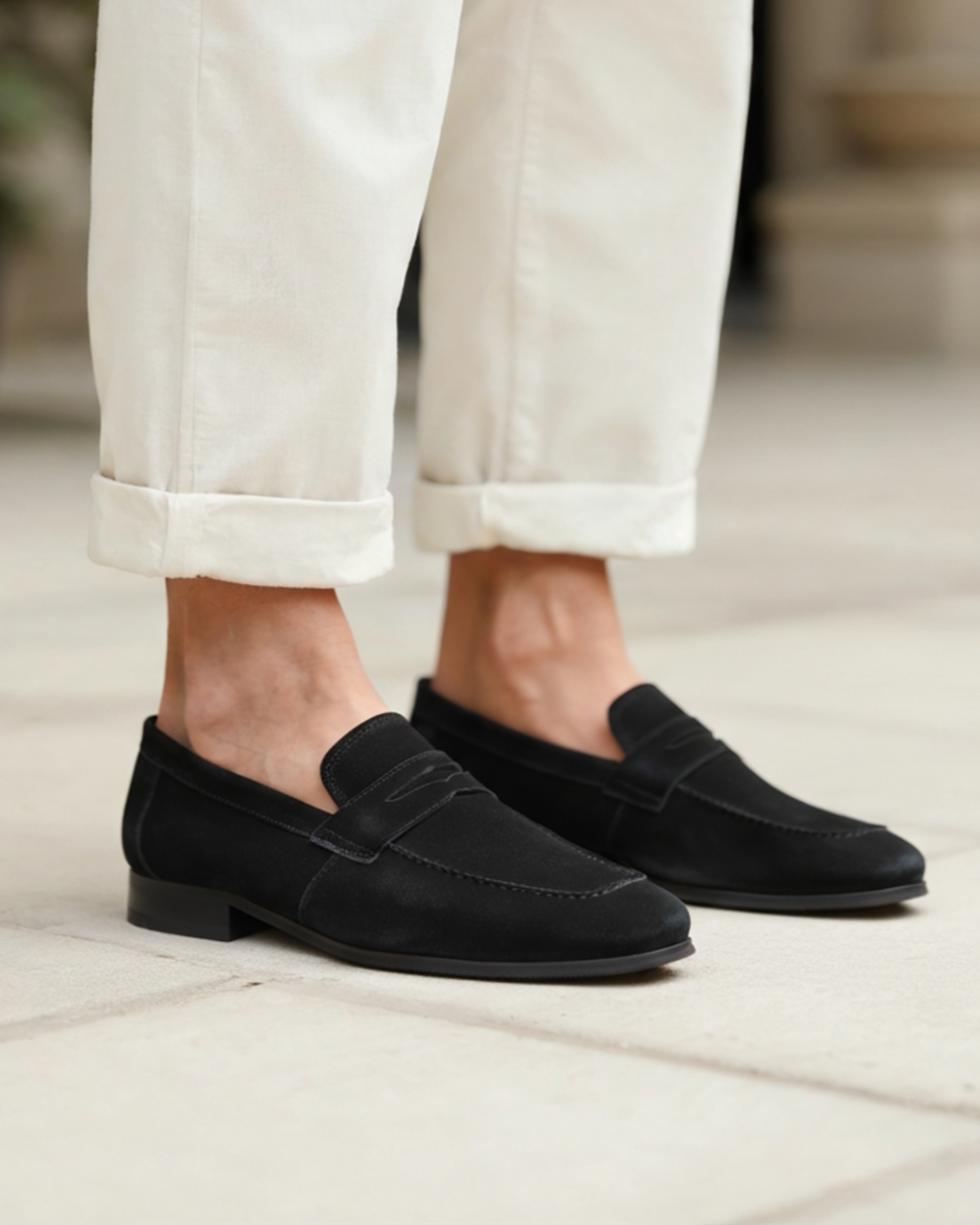 Mocassins Penny de camurça