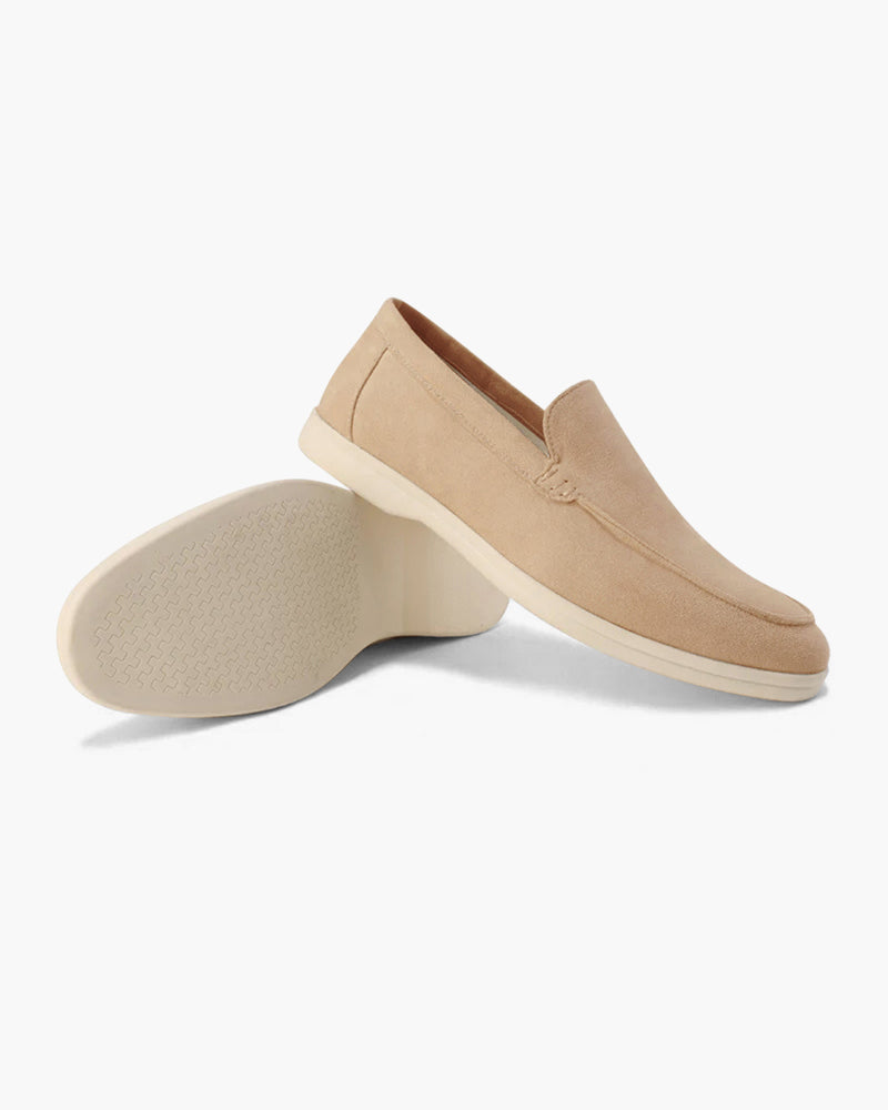 Old Money style suede loafers