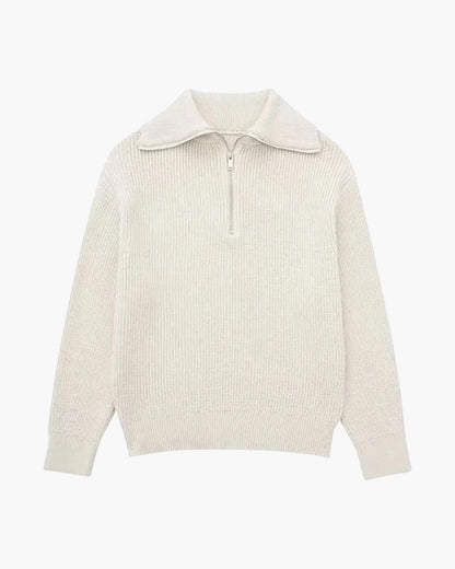 Striped Zip-Up Sweater