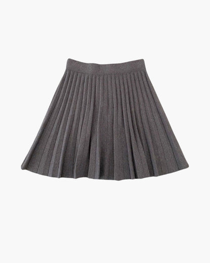 Mini Saia Oxford Plissada em Lã