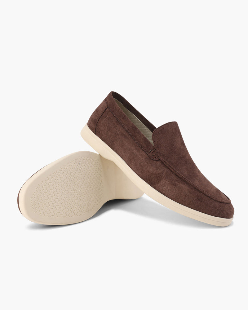 Old Money style suede loafers