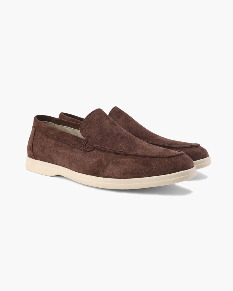 Old Money style suede loafers