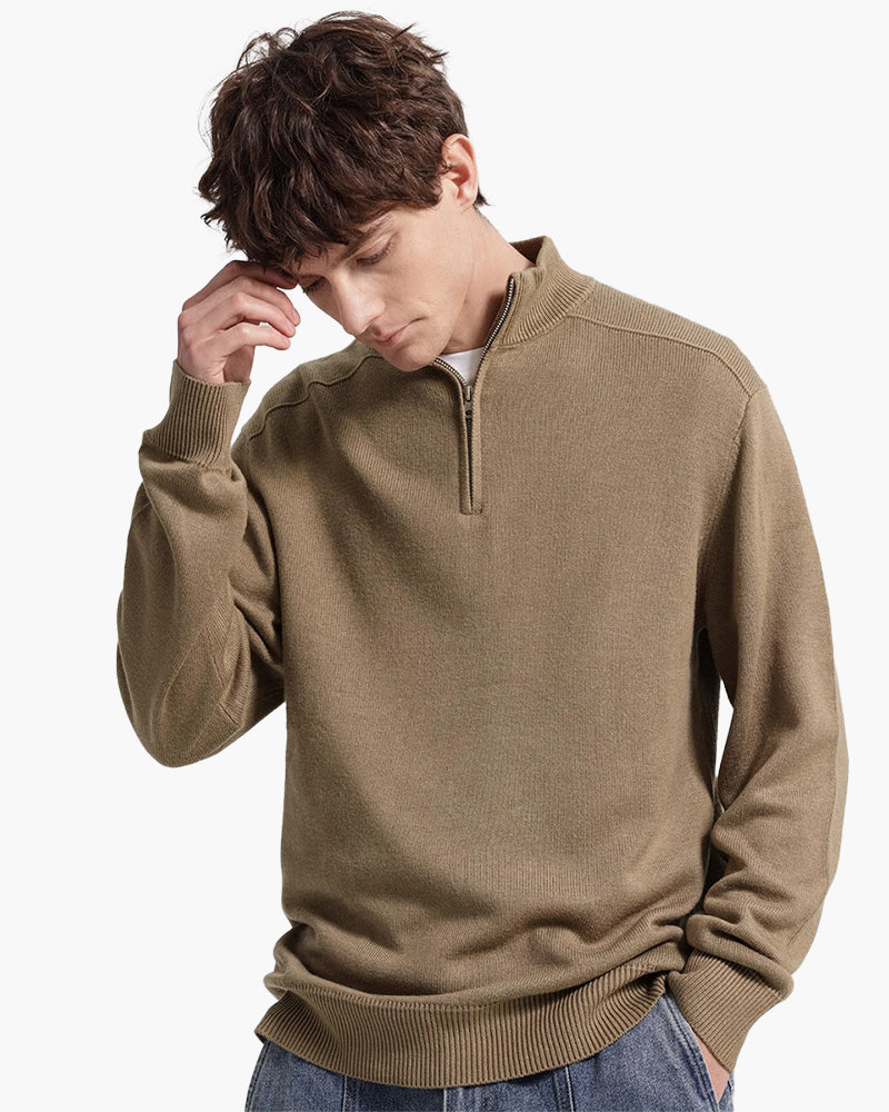 100% Merino Wool Half-Zip Jumper