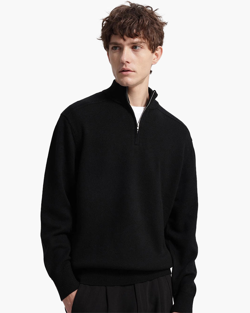 100% Merino Wool Half-Zip Jumper