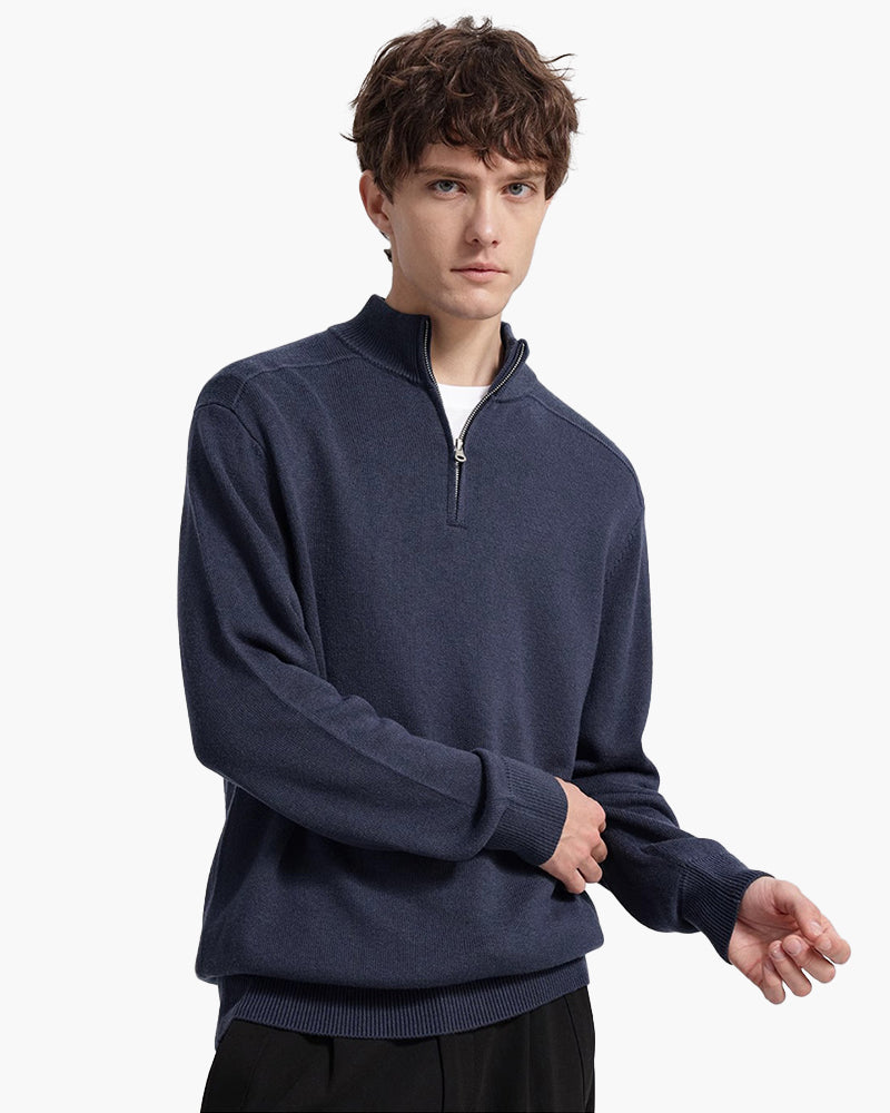 100% Merino Wool Half-Zip Jumper