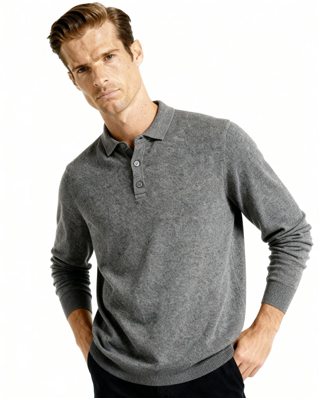 100% Cashmere Polo Shirt