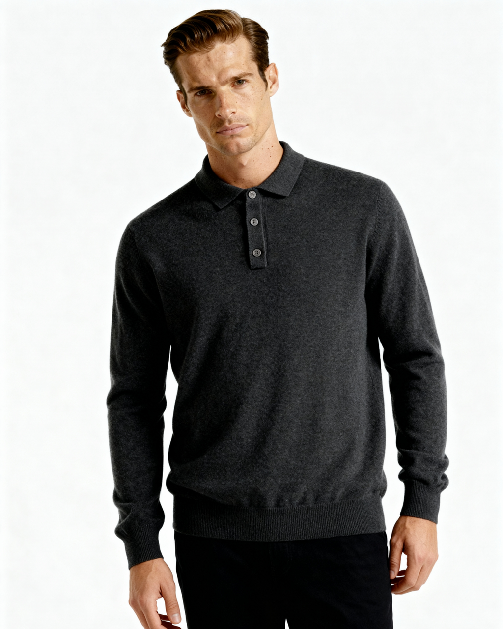 100% Cashmere Polo Shirt