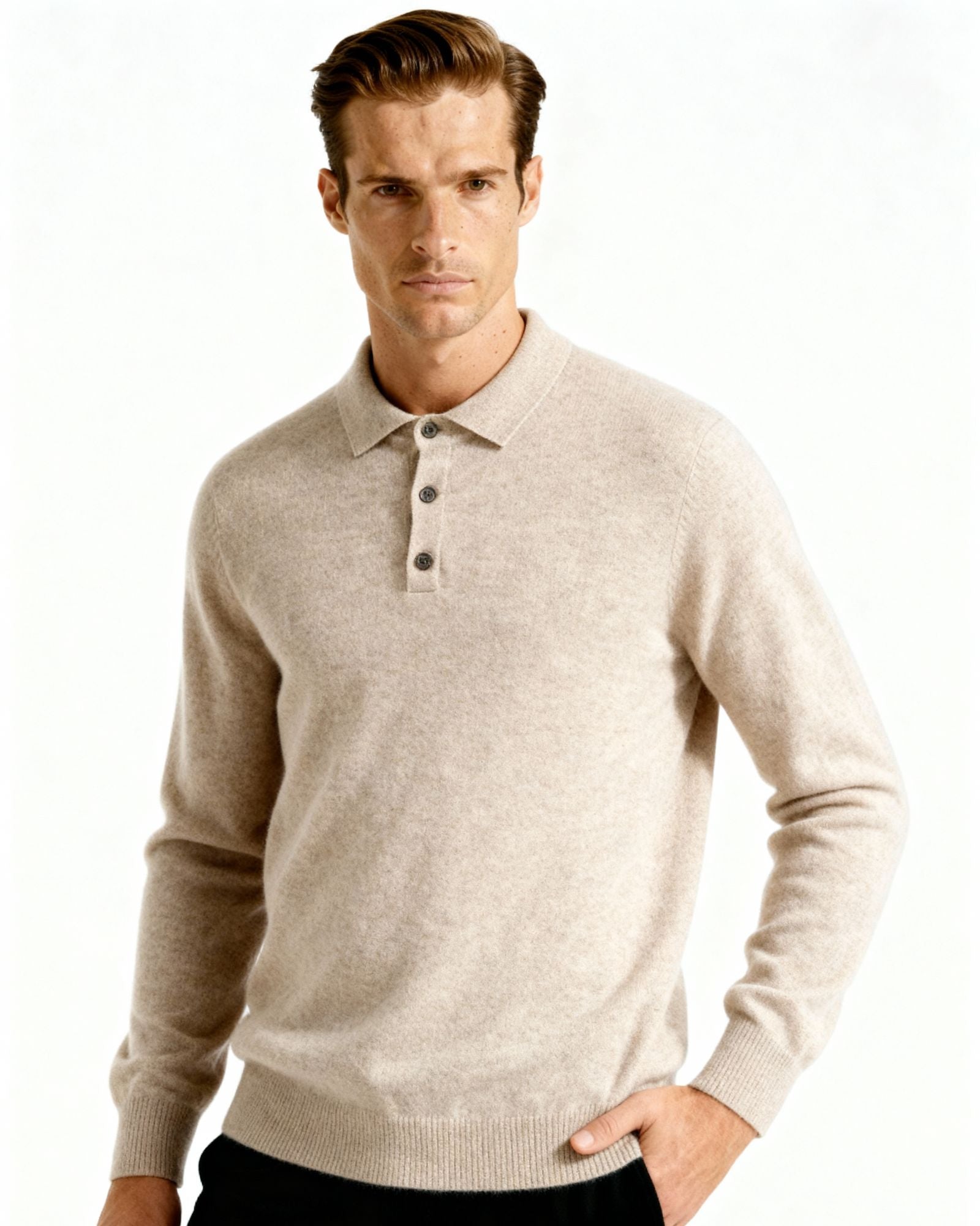 100% Cashmere Polo Shirt