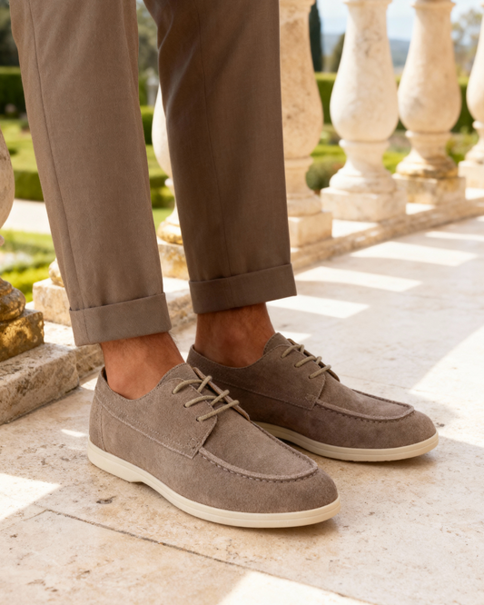 Sapatos de Camurça Premium com Atacadores