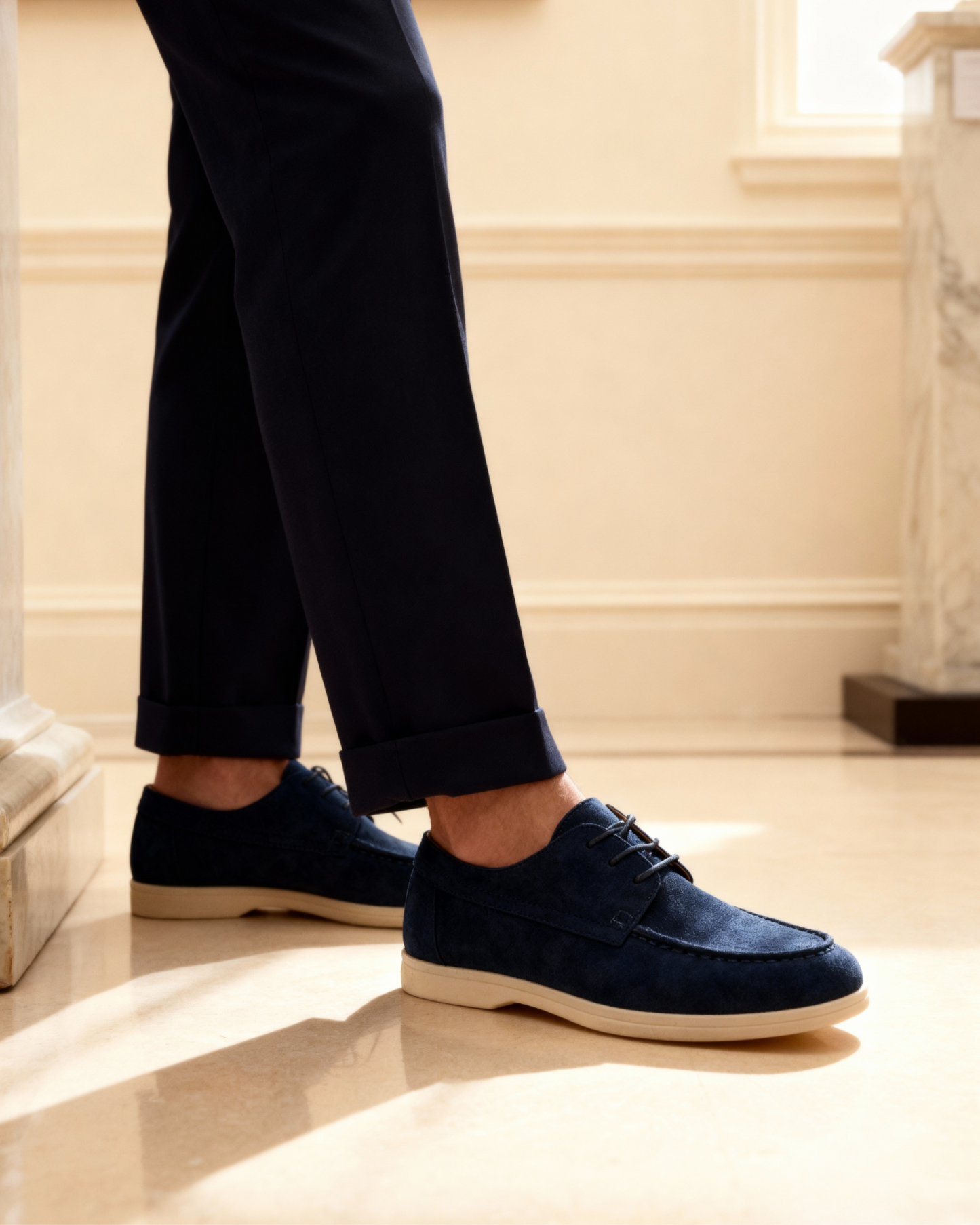 Sapatos de Camurça Premium com Atacadores