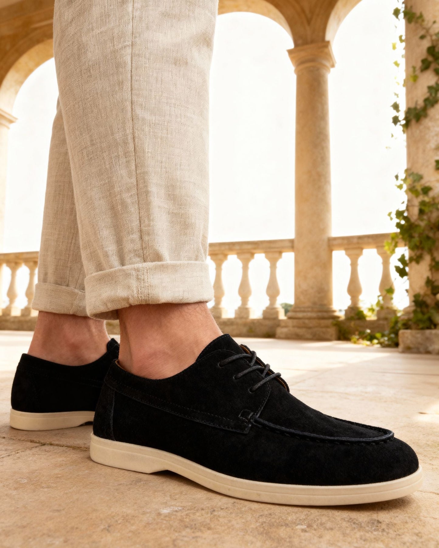 Sapatos de Camurça Premium com Atacadores