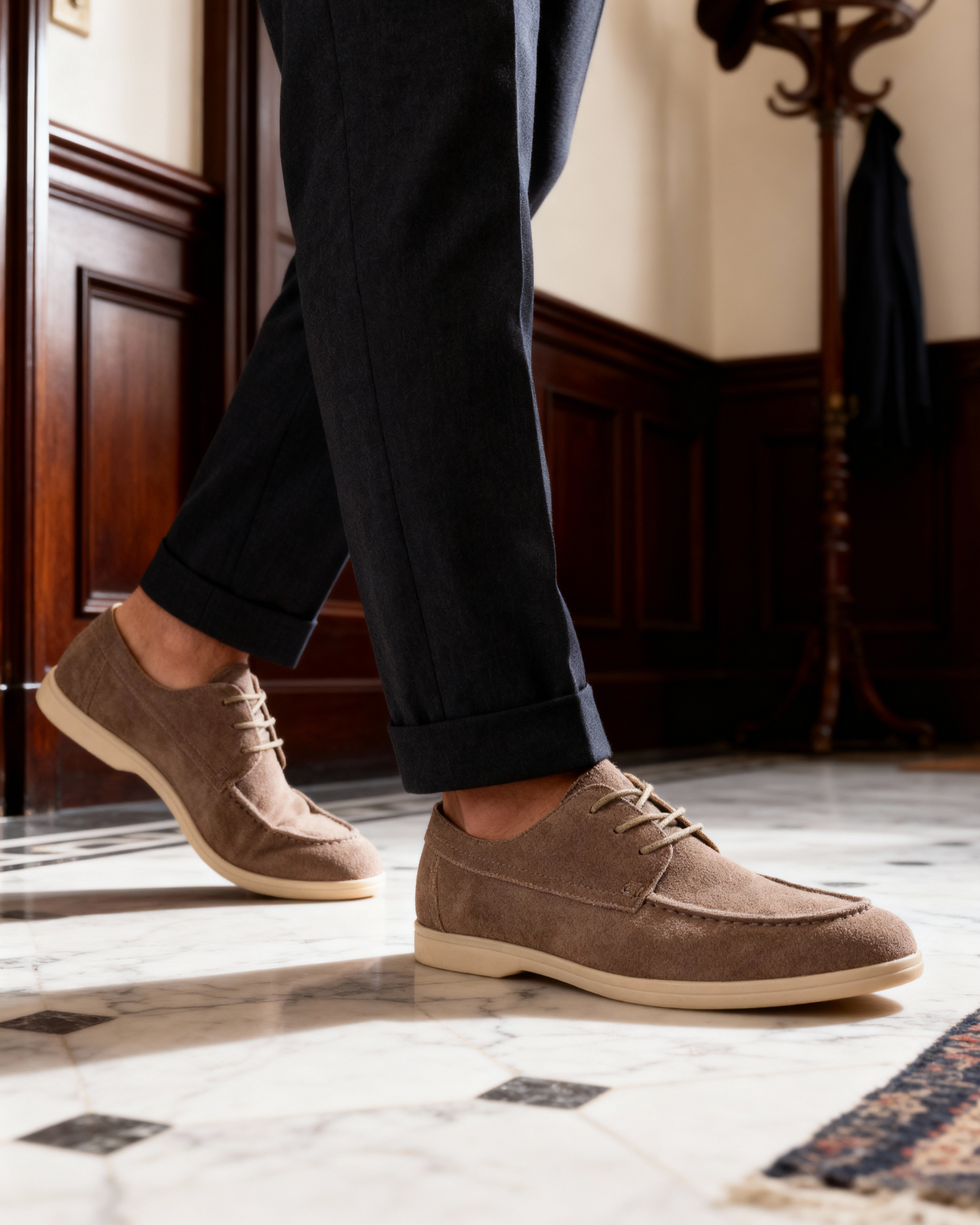 Sapatos de Camurça Premium com Atacadores