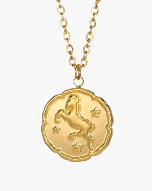 Colar com Signo do Zodíaco - Dourado