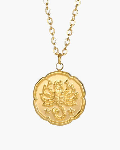 Colar com Signo do Zodíaco - Dourado