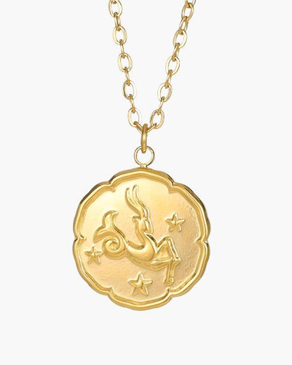 Colar com Signo do Zodíaco - Dourado