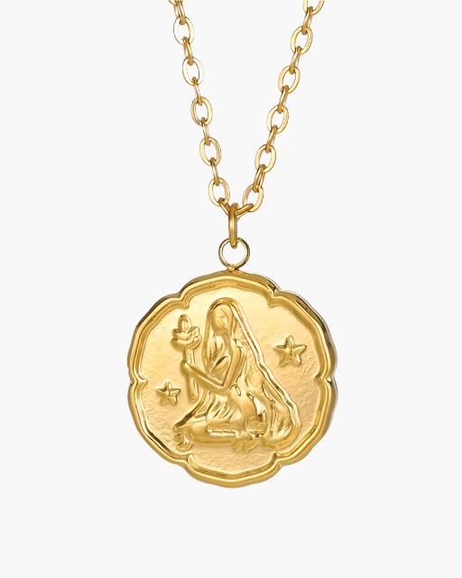 Colar com Signo do Zodíaco - Dourado
