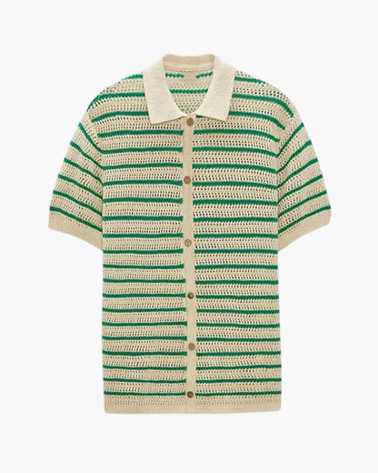 Camisa de Malha com Botões Marbella