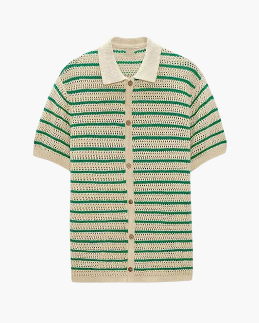 Camisa de Malha com Botões Marbella