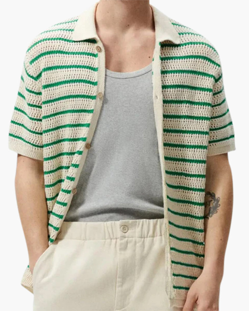 Camisa de Malha com Botões Marbella