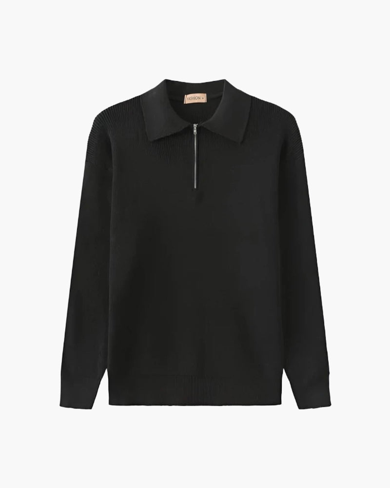 Cashmere Jumper with Half Zip