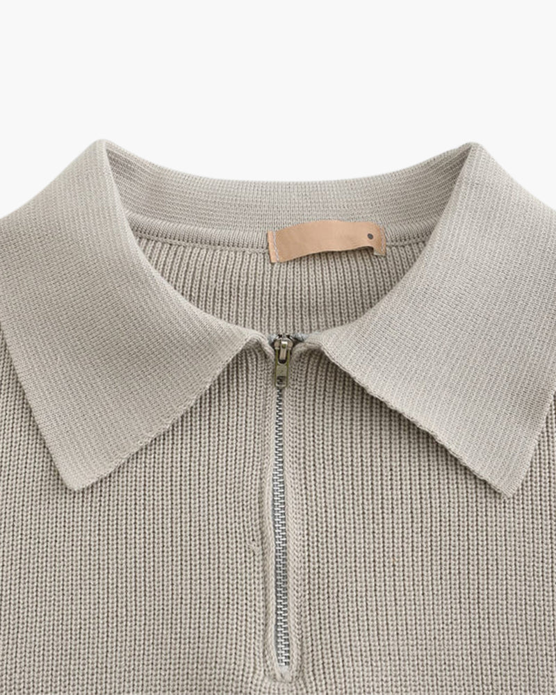 Cashmere Jumper with Half Zip