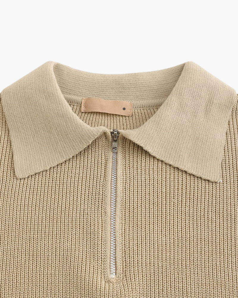 Cashmere Jumper with Half Zip