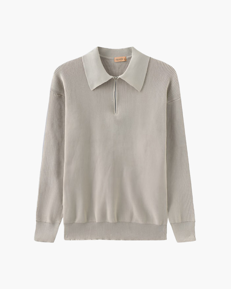 Cashmere Jumper with Half Zip