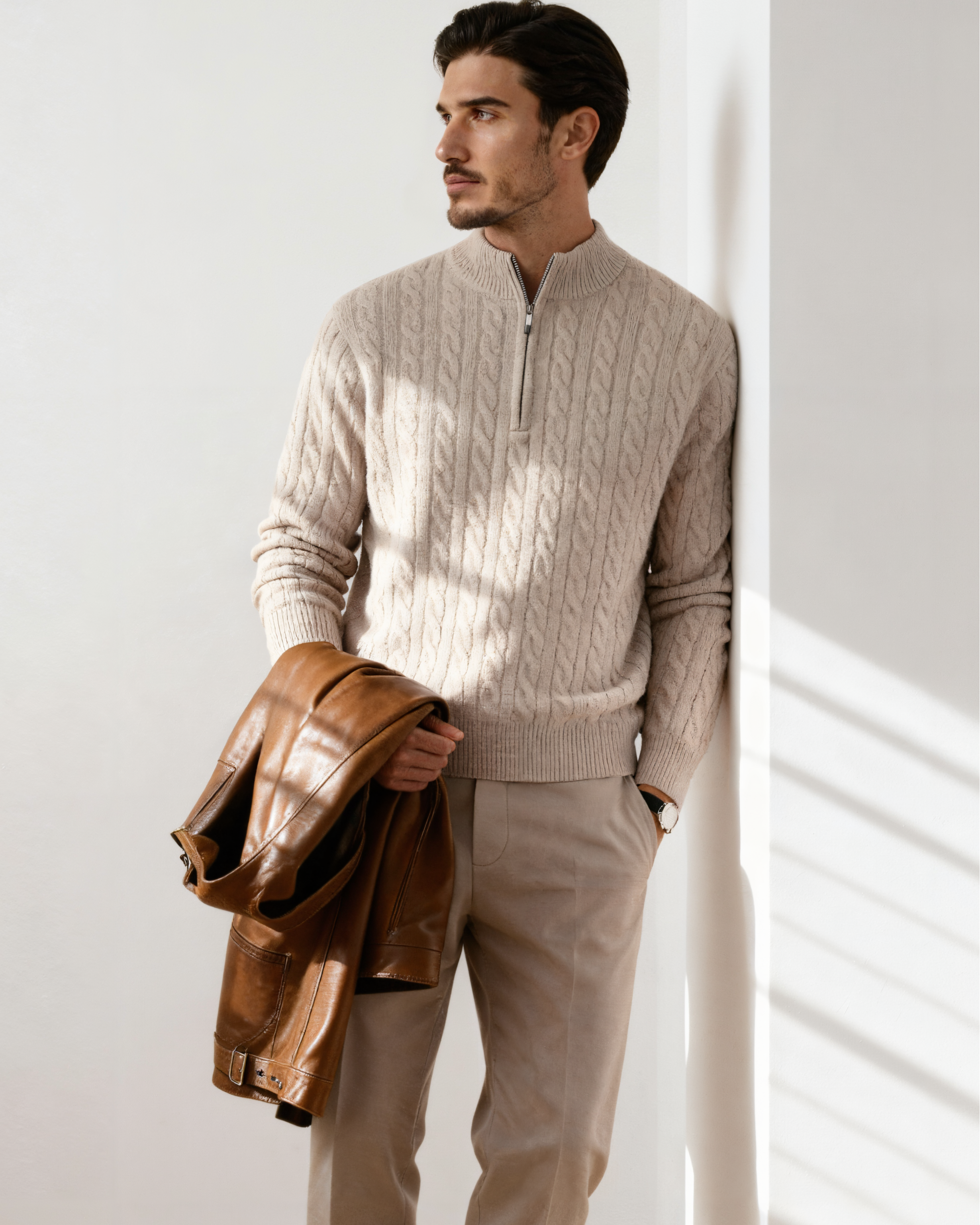 100% Cashmere Half-Zip Sweater
