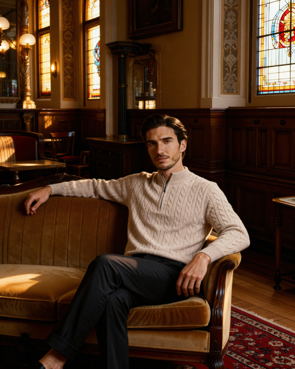 100% Cashmere Half-Zip Sweater