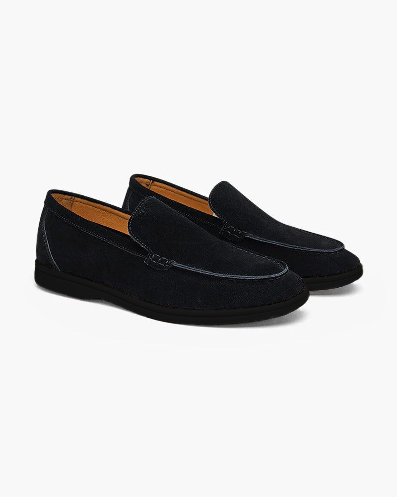 Premium Suede Loafers – Black Sole