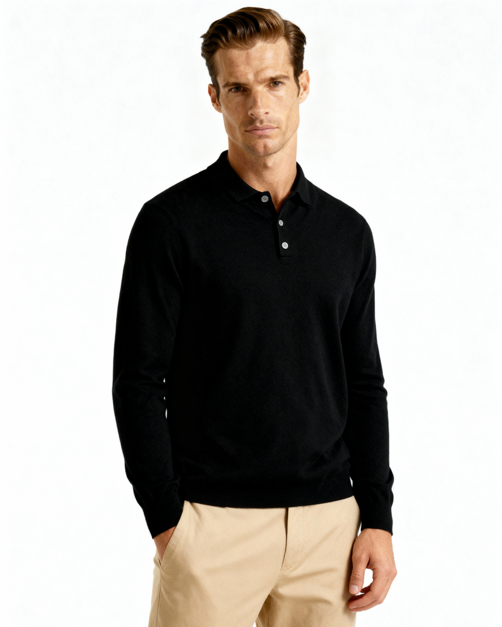 100% Cashmere Polo Shirt