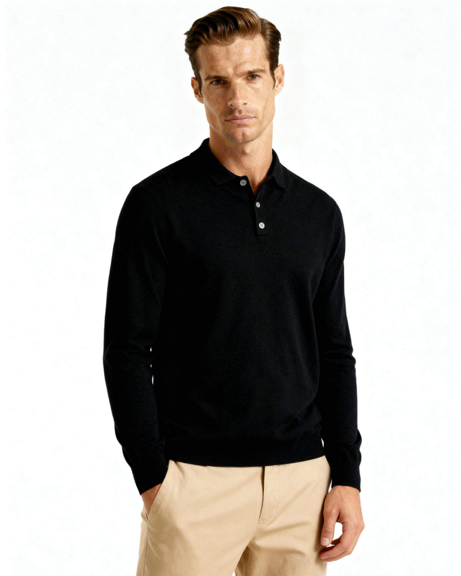 100% Cashmere Polo Shirt