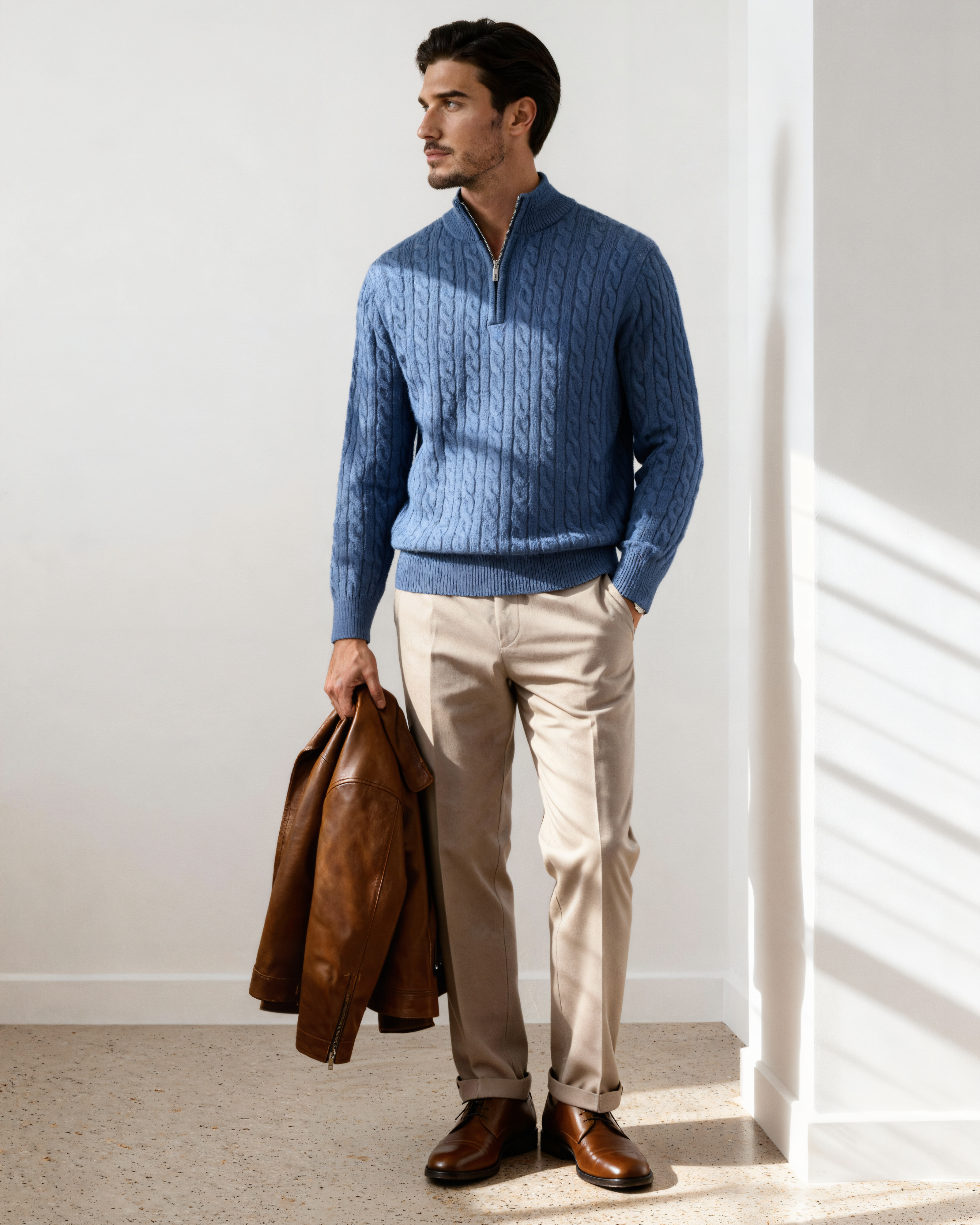 100% Cashmere Half-Zip Sweater