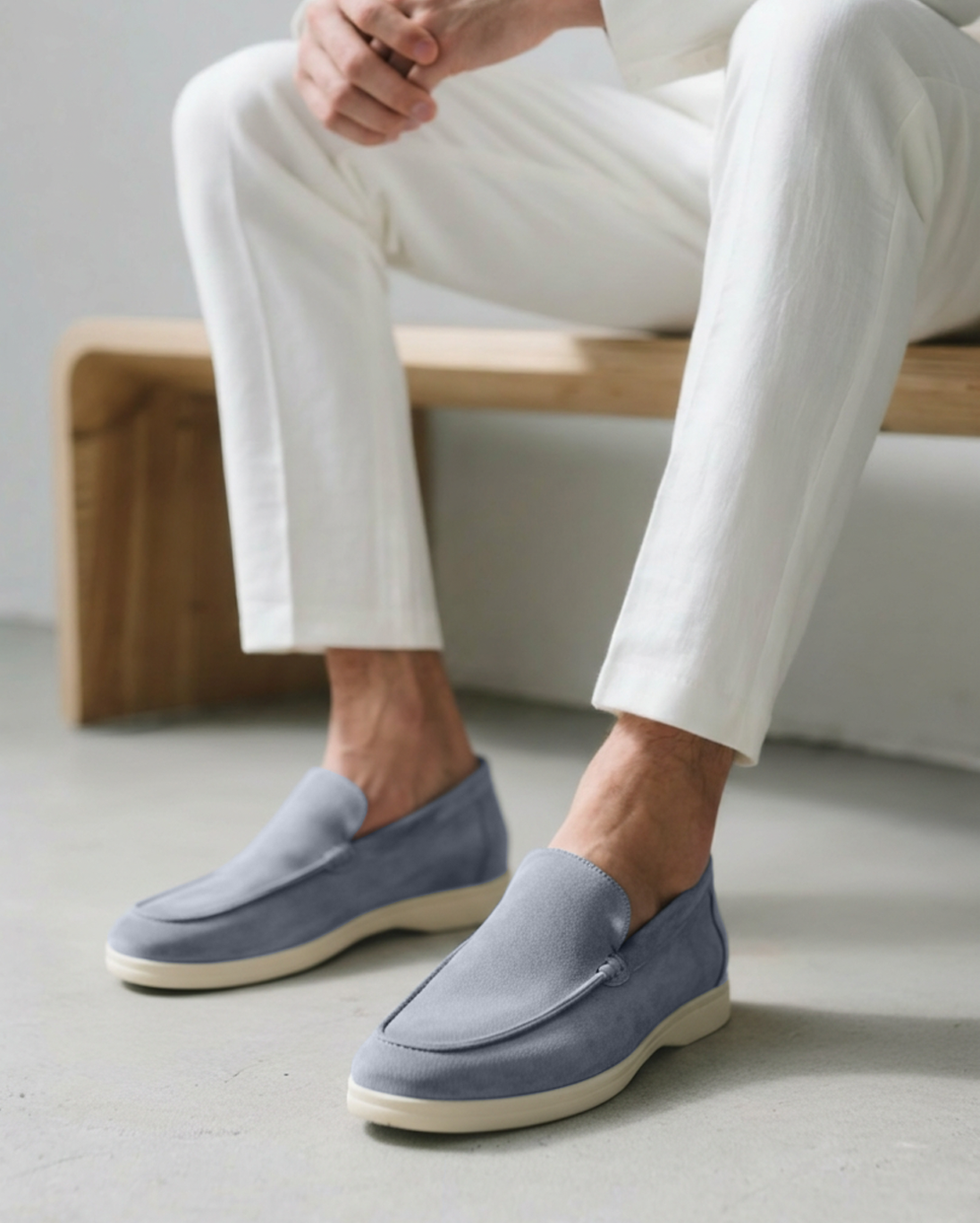 Old Money style suede loafers